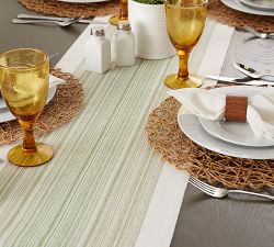 Striped Cotton Fringe Table Runners