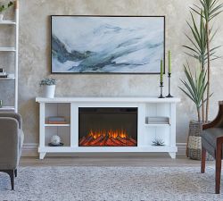 Bria Slim Electric Fireplace Media Cabinet
