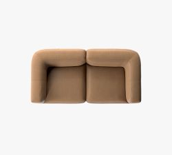 Mila Leather Square Arm Modular Sofa