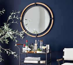 Starrett Iron &amp; Rope Frame 36&quot; Round Wall Mirror