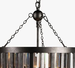 Catri Iron &amp; Glass Chandelier (18&quot;)