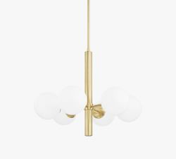 Jorson Glass Globe Chandelier (28&quot;-36&quot;)