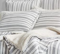 Manon Striped Cotton Coverlet