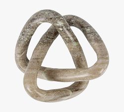 Variegated Marble Link Knot Decorative Object