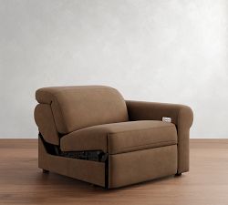 Build Your Own Ultra Lounge Roll Arm Leather Sectional