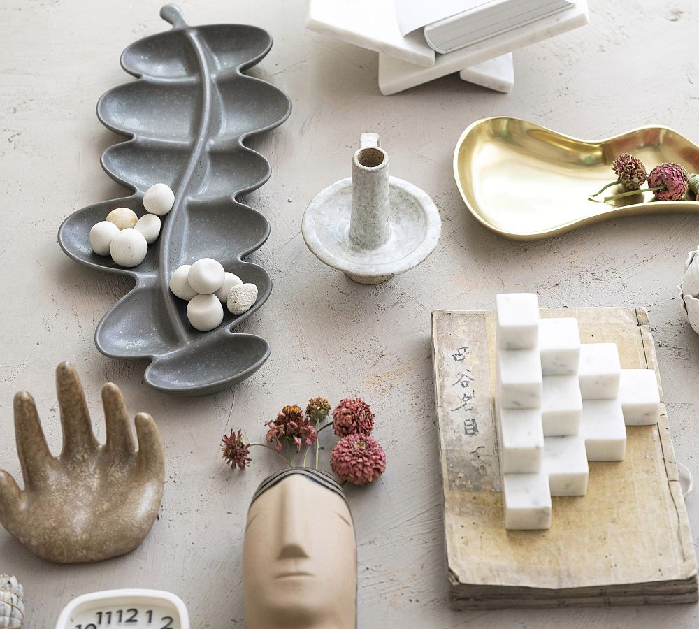 Decorative Marble Stairstep Bookends