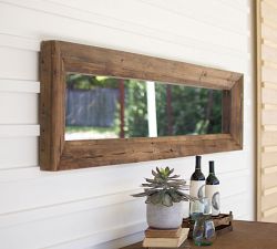 Recycled Wood Frame Wall Mirror