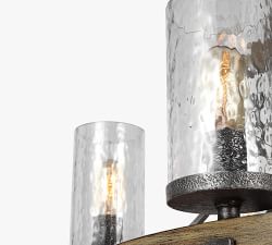 Steffens Iron &amp; Textured Glass Tiered Chandelier (33&quot;)