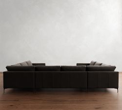 Jake Leather U-Shaped Sectional (145&quot;)