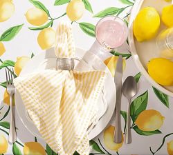 Lemon Outdoor Round Tablecloth