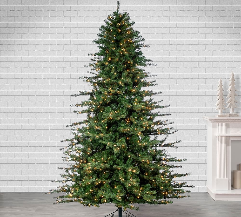 Lit Faux Norfolk Pine Christmas Trees