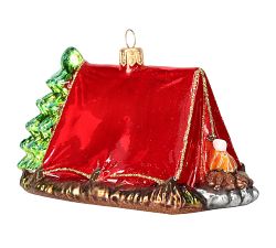 Handmade Heirloom Holiday Camping Tent Ornament