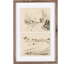 In The Country I By Shaina Page with Rustic Walnut Frame