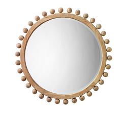 Encinitas Wooden Round Wall Mirror