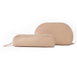 Evie Vegan Leather Cosmetic &amp; Brush Case