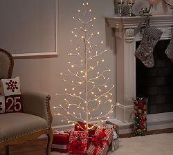 Lit LED White Pine Tree