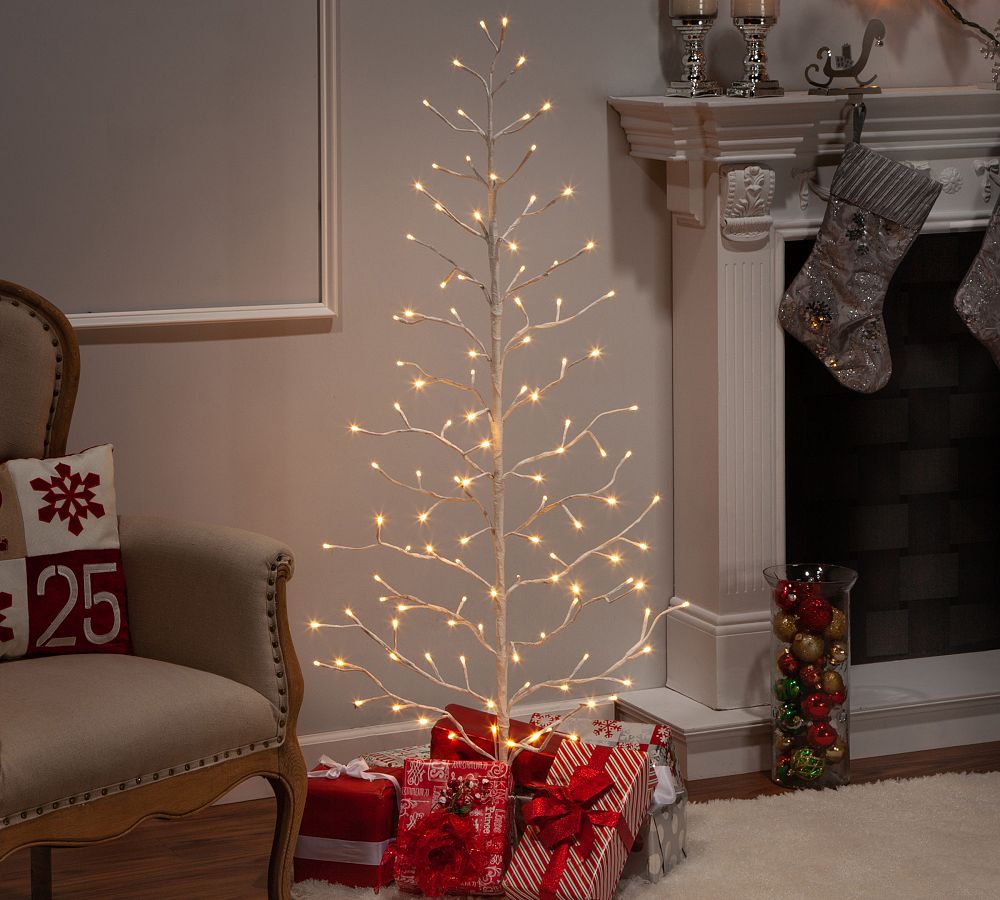 Lit LED White Pine Tree