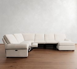 Turner Roll Arm Power Reclining L-Shaped Chaise Sectional (146&quot;&ndash;158&quot;)