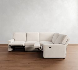 Turner Square Arm Reversible Power Reclining Sectional - Storage Available (115&quot;&ndash;128&quot;)