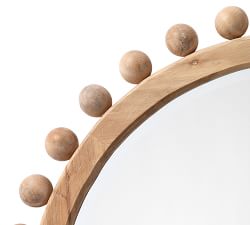 Encinitas Wooden Round Wall Mirror