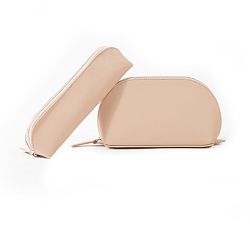 Evie Vegan Leather Cosmetic &amp; Brush Case