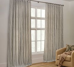 Ticking Striped Printed Curtain