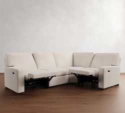 Turner Square Arm Reversible Power Reclining Sectional - Storage Available (115&quot;&ndash;128&quot;)