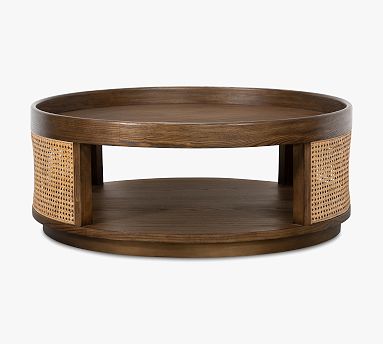 Bebe Round Cane Coffee Table, Natural Ash