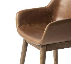 Rosanna Leather Swivel Stool