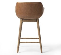 Rosanna Leather Swivel Stool