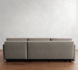 Pacifica Slim Arm Foldback Sleeper Sectional - Storage Available (101&quot;)