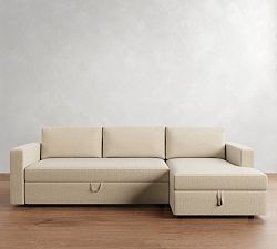 Pacifica Wide Arm Foldback Sleeper Sectional - Storage Available (106&quot;)