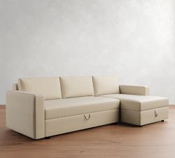 Pacifica Wide Arm Foldback Sleeper Sectional - Storage Available (106&quot;)