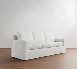 Cameron Square Arm Slipcovered Sofa (61&quot;&ndash;96&quot;)