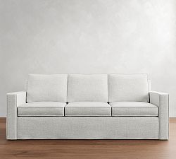 Cameron Square Arm Slipcovered Sofa (61&quot;&ndash;96&quot;)