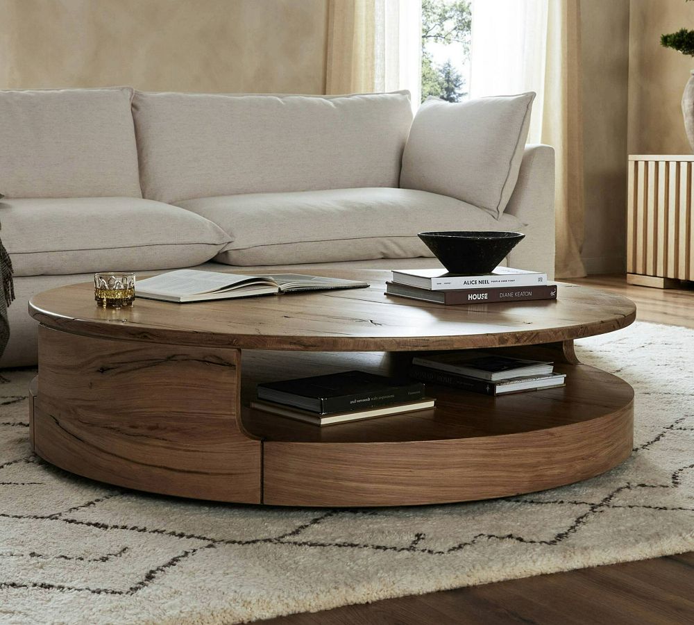 Briggs Round Reclaimed Wood Coffee Table (55&quot;)