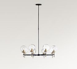 Camryn Glass Globe Round Chandelier (36&quot;)