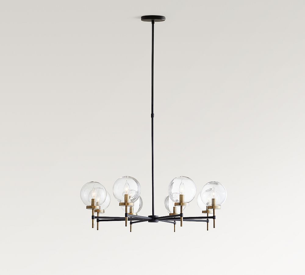 Camryn Glass Globe Round Chandelier (36&quot;)