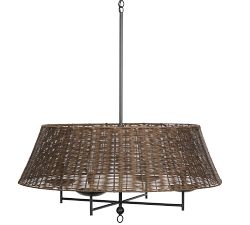 Deniz Rattan Chandelier (36&quot;)