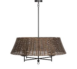 Deniz Rattan Chandelier (36&quot;)
