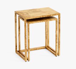 Burl Wood Nesting Tables (14&quot;-16&quot;)