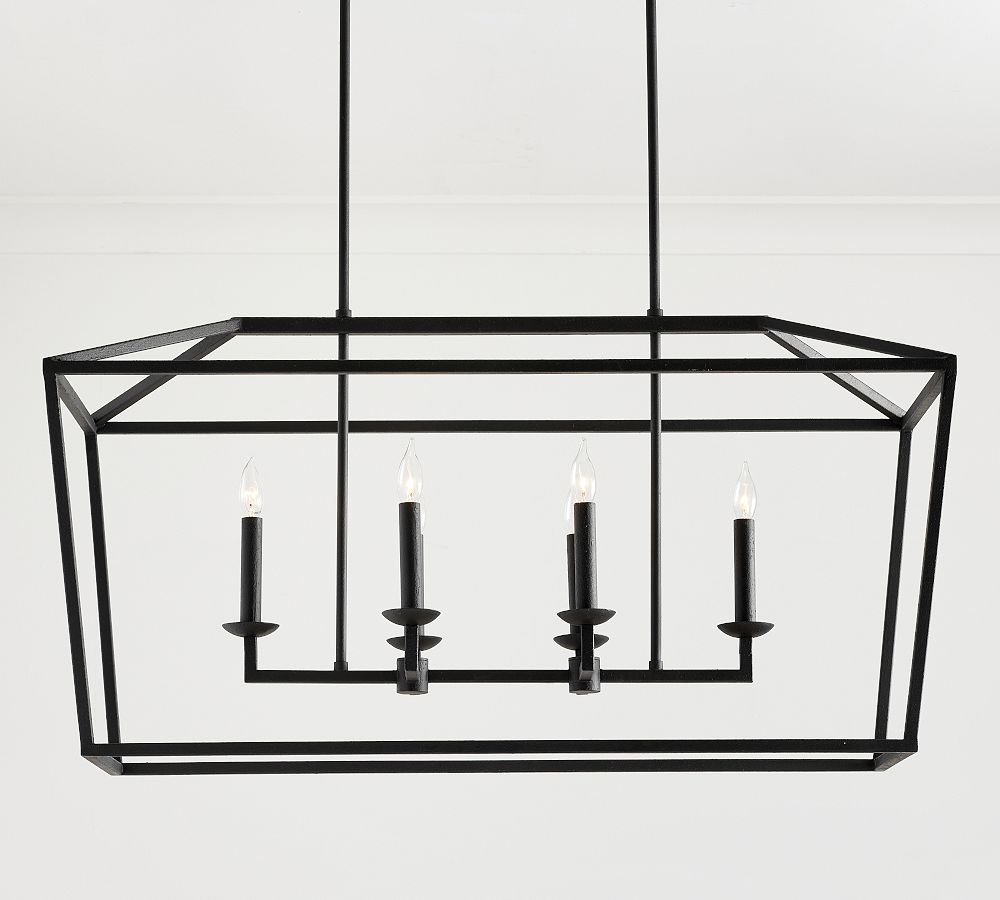 Remington Iron Linear Lantern Chandelier (42&quot;)