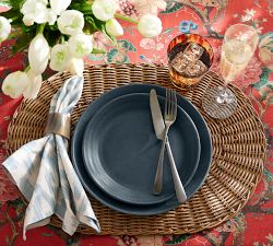 Dahlia Floral Cotton/Linen Tablecloth