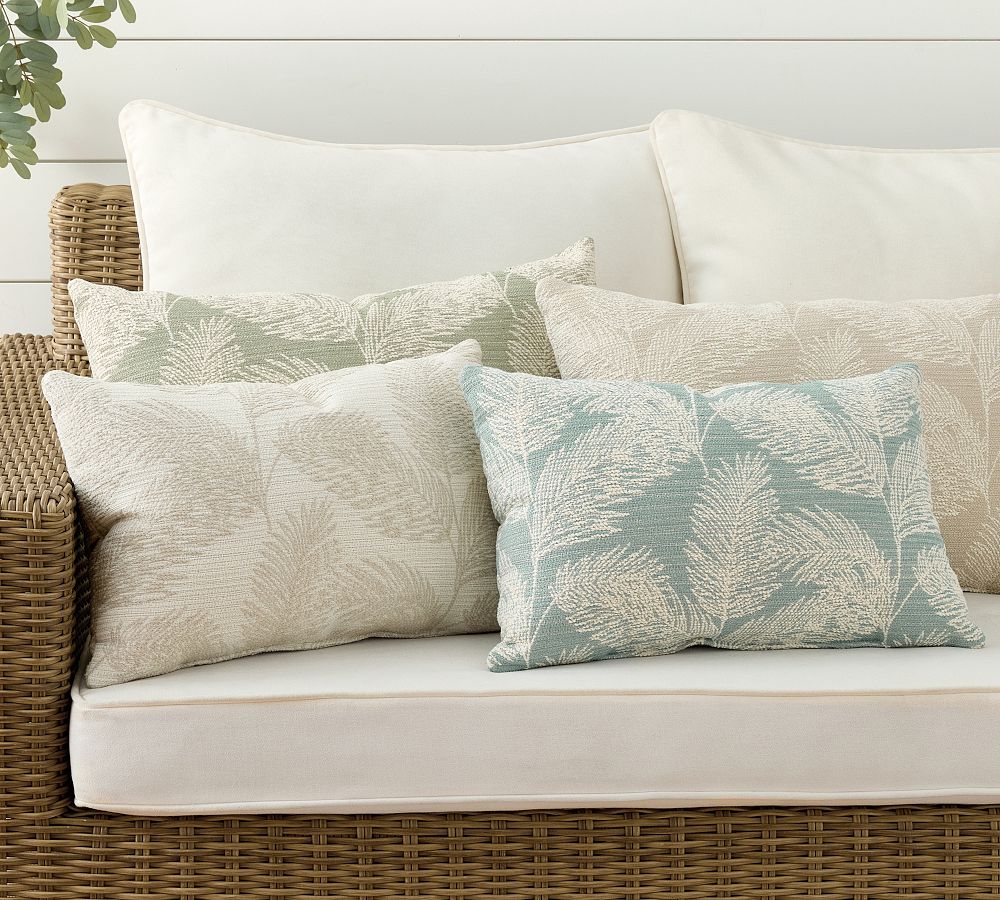 Sylvie Palm Outdoor Performance Lumbar Pillow