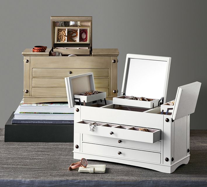 ギフトにも☆Pottery Barn☆レザー ジュエリー トラベルボックス Quinn Jewelry Travel Case | Pottery Barn