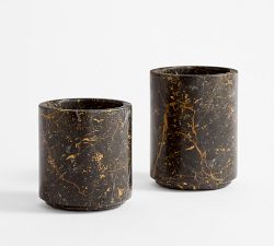 Swirled Marble Pencil Cup Set