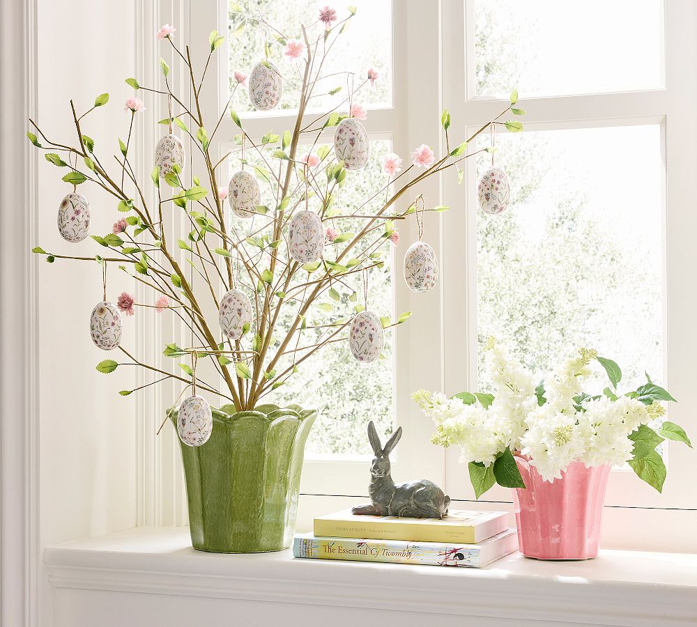 Spring Bloom Easter Egg Ornament - Set of 6