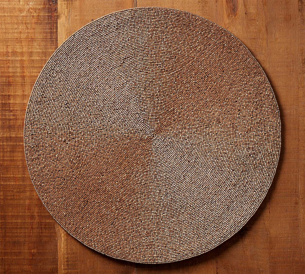 Beaded Handcrafted Round Placemats