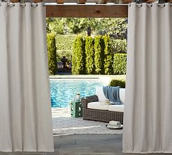 Sunbrella&#0174; Solid Outdoor Grommet Curtain