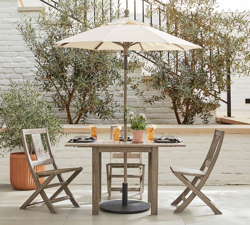 Indio Eucalyptus Drop Leaf Outdoor Dining Table (31&quot;)